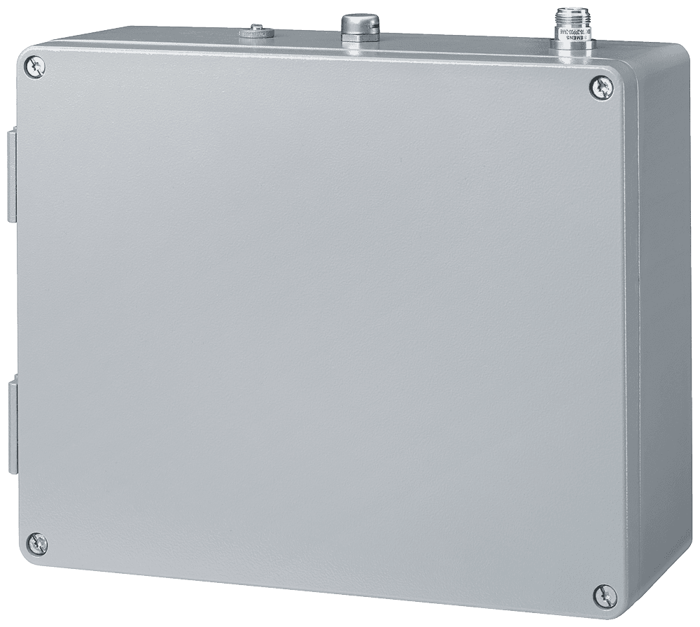 Degree of protection of aluminum enclosure IP68; suitable for SIMATIC RTU3000C; temperature range -40 to +80 °C; Cover with pin-torx screws; 7 Cable bushings and bushing for mobile radio antenna prepared; please order the cable glands and sealing plugs in the required number separately . by Siemens