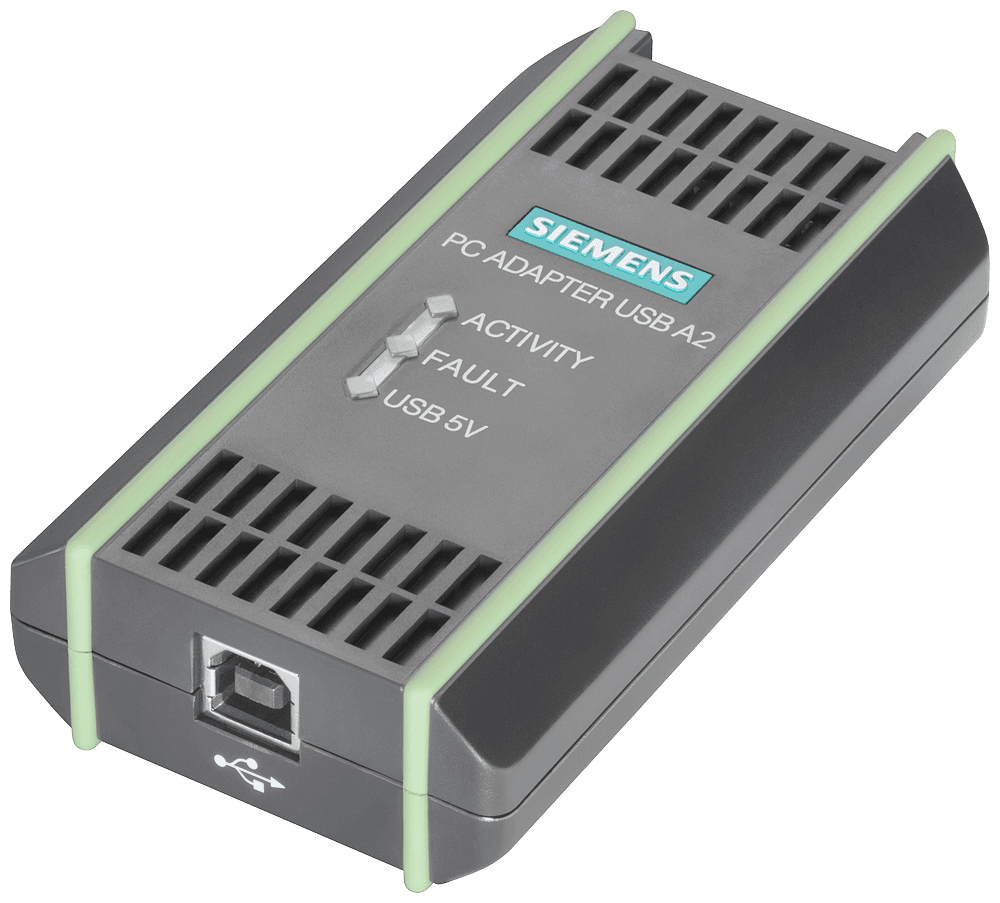 PC adapter USB A2 USB adapter (USB V2.0) for connection of a PG/PC or notebook to SIMATIC S7 via PROFIBUS or MPI contain USB cable 5 m by Siemens