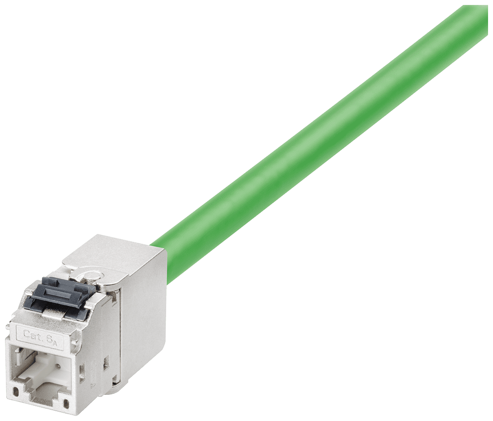 IE FC Keystone RJ45 4 x 2 RJ45 outlet that can be assembled in the field; 8-pole; Cat6A; metal enclosure; FC fast connection method; for assembly on DIN rail and 19" panel; 1 pack = 1 unit. by Siemens