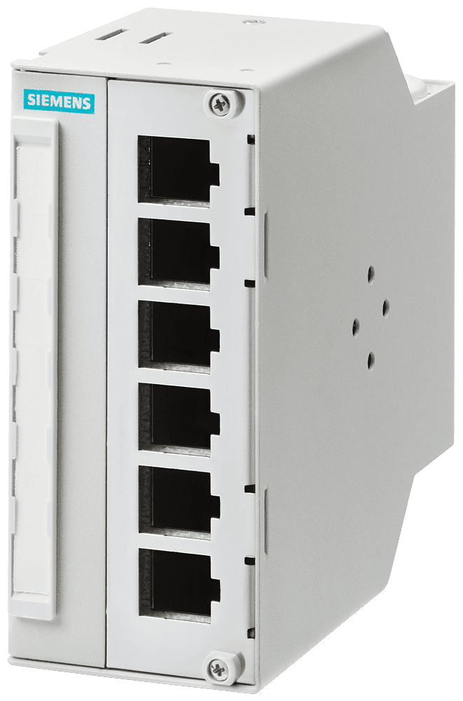 Cu/FO modular outlet module support for mounting of IE RJ45 Keystone or FO LC coupler; mounting on DIN rail; 1 pack = 1 unit. by Siemens