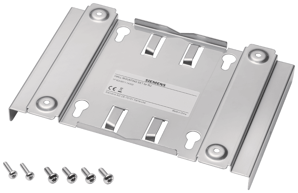 mounting kit for SCALANCE M80000 wall and mast mounting can only be used in connection with SCALANCE MRB855xxM rugged mounting kit for mounting the SCALANCE MRB855xxM to wall and mast; scope of supply; 1 mounting plate fixing and retaining screws. by Siemens