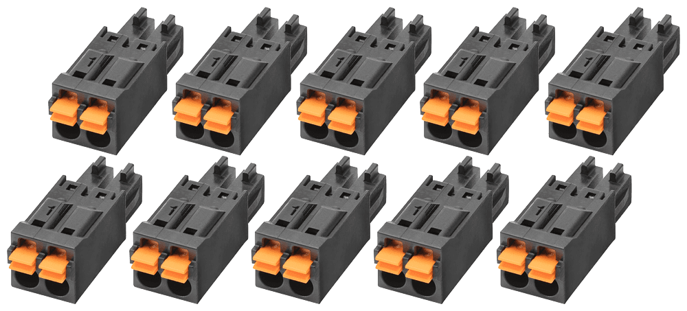 2-pole DI/DQ joint block for SCALANCE M; push-in technology 1 pack = 10 units; spare part by Siemens