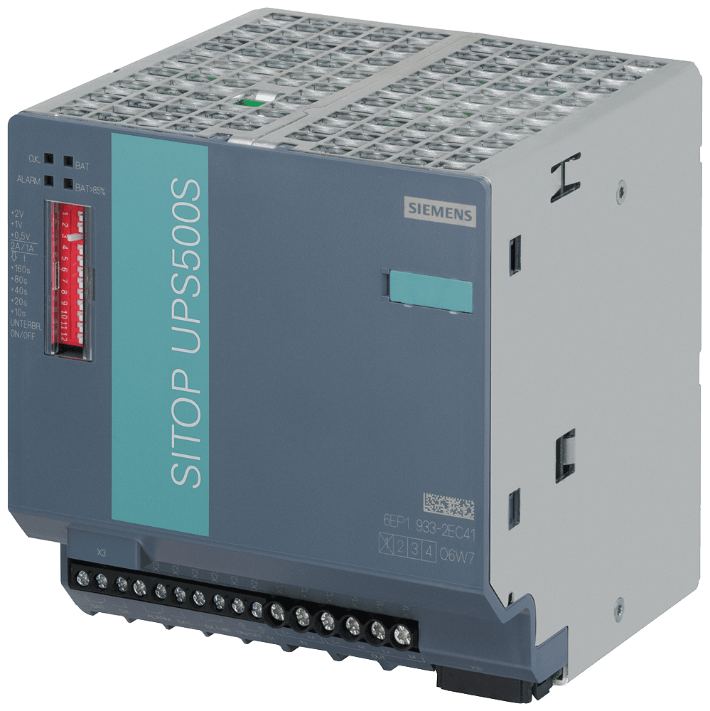 SITOP UPS500S maintenance-free uninterruptible power supply with USB interface basic device 2.5 kWs input: 24 V DC output: 24 V DC/15 A degree of protection IP20 by Siemens