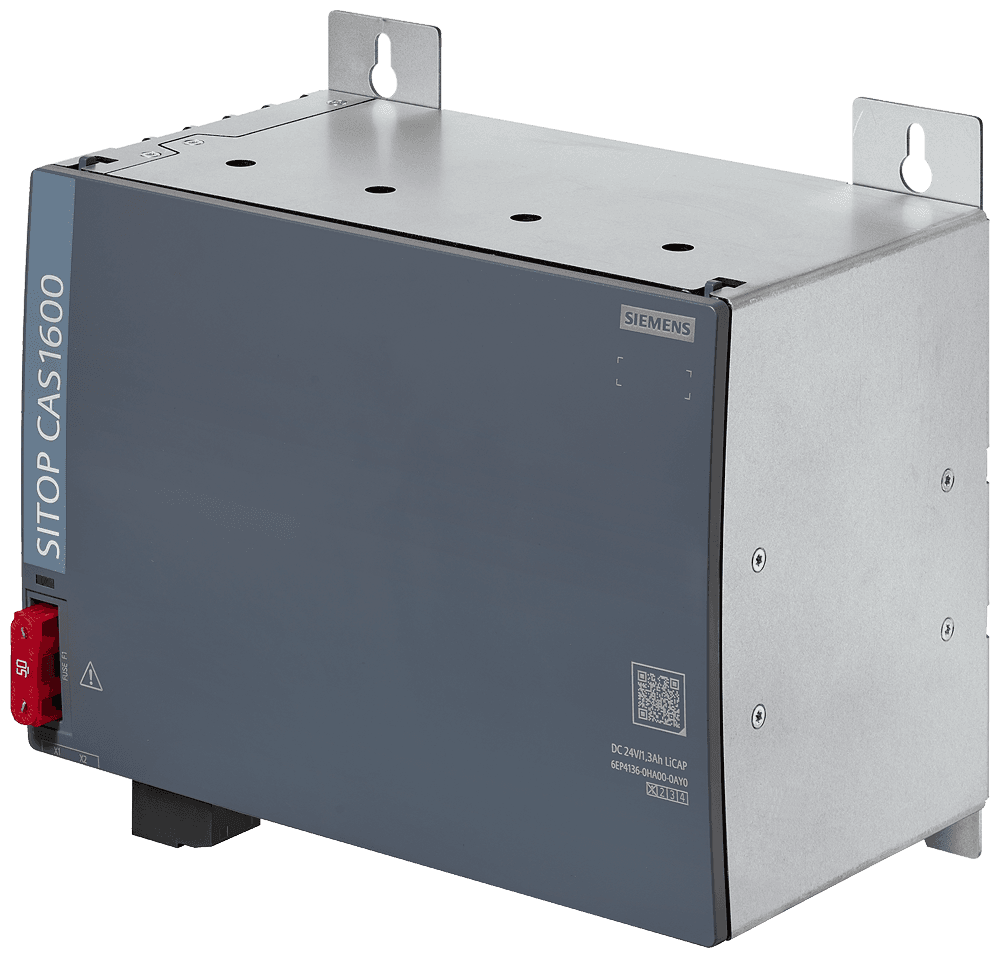 SITOP CAS1600 1.3 Ah 24 V DC 1.3 Ah LiCAP capacitor module with maintenance- free sealed supercapacitors for SITOP UPS1600 by Siemens