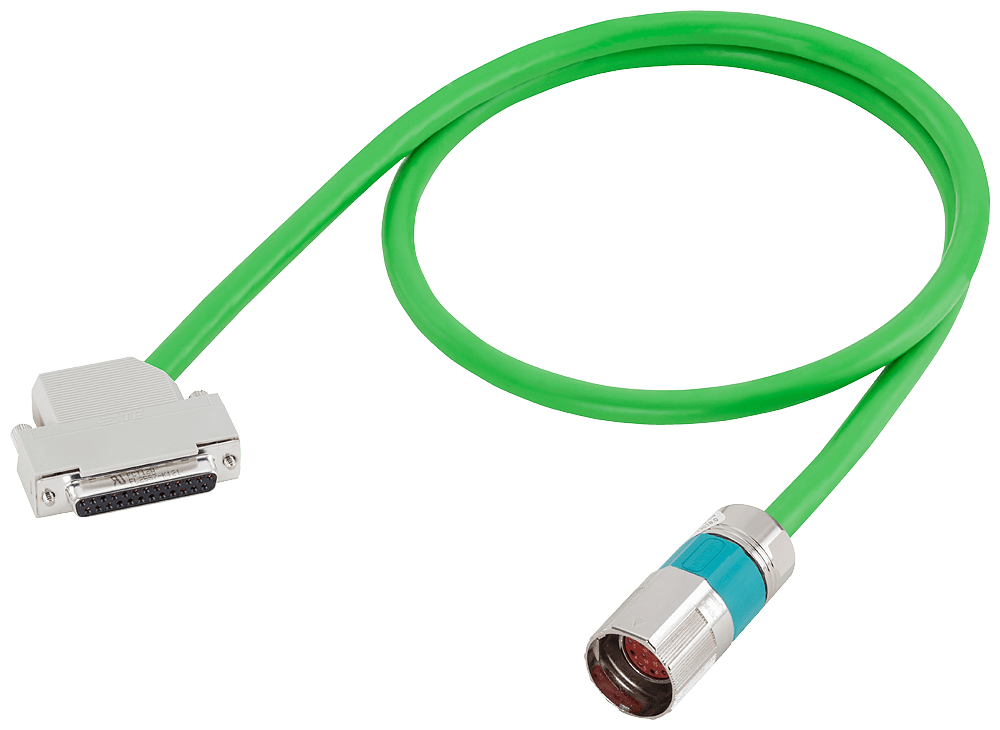 Signal cable pre-assembled for absolute encoder SSI 6FX2001-5 4x (2x0.34)+4x 0.5 C Connector full thread M23 MOTION-CONNECT 800PLUS trailable UL/CSA DESINA Dmax=9.3 mm Length (m)= by Siemens