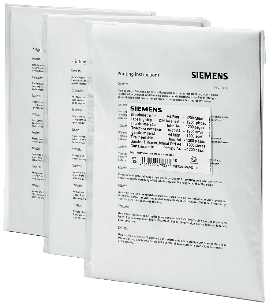 Labeling strips by Siemens