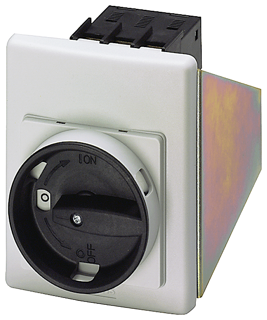 molded-plastic front plate degree of protection IP55 with rotary operating mechanism by Siemens