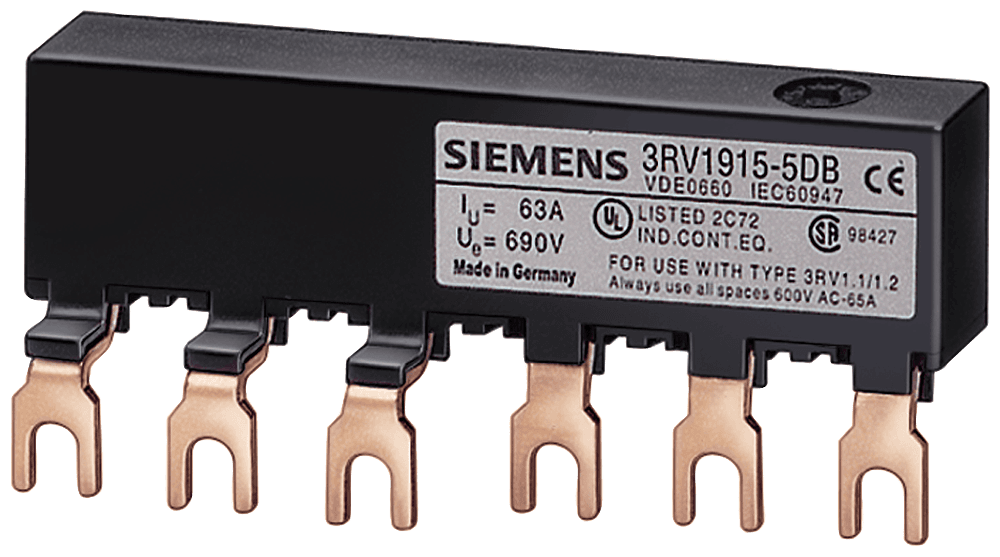 Connecting piece for 3-phase busbar Modular spacing 45 mm by Siemens