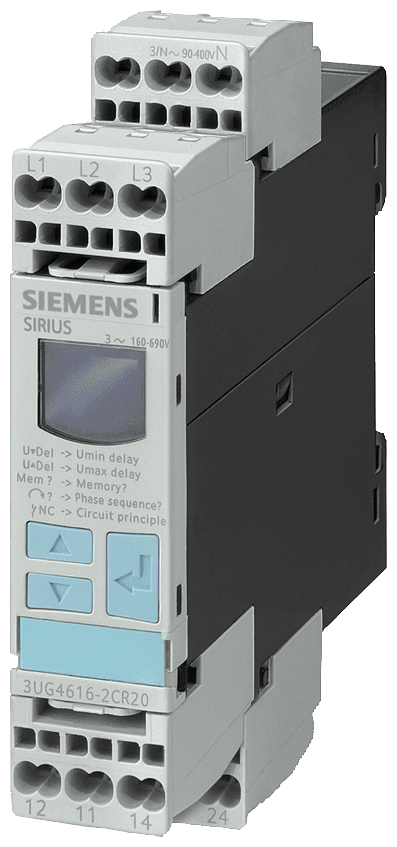 !!! product phase-out !!! the preferred successor is 3UG5511-2BR20 phase sequence monitoring 3 x 160...260 V by Siemens