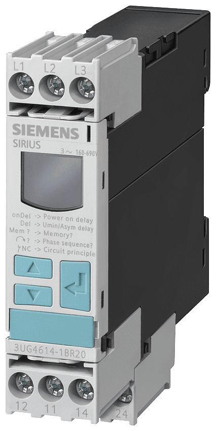 !!! product phase-out !!! the preferred successor is 3UG5514-1BR20 phase failure and sequence monitoring 3x 160-690 V by Siemens