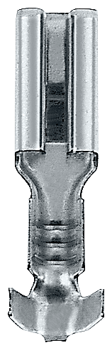 Push-on contact for flat connector by Siemens