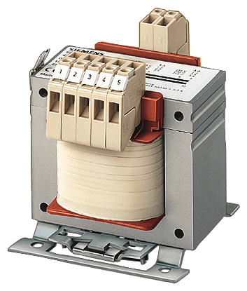 transformer SITAS; phases: 1; Pn/Pn(S6)(kVA): 0.04 /0; Upri(V): 400+/-5%; Usec(V): 230; Isec(A): 0.17; F(Hz): 50...60; vector group/shielding winding: II0 /0; temperature rise/insulation class: 40 /B; IP00; connection: screw/flat-type connection; mounting: screws; EN 61558-2-1 by Siemens