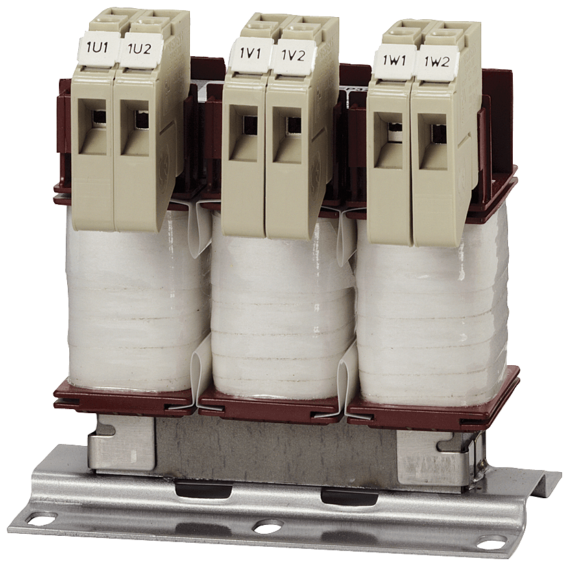 line reactor for frequency converter; phases: 3; Un1(V): 500; Ithmax 1(A) / F1(Hz): 5 /50; I LN (A): 4.5; UK(%): 2; LN(MH): 3.68; temperature rise/insulation class: 40 /B; IP00; connection: screw/flat-type connection; EN 61558-2-20 >UL/CSA-recognized< >reactor< by Siemens