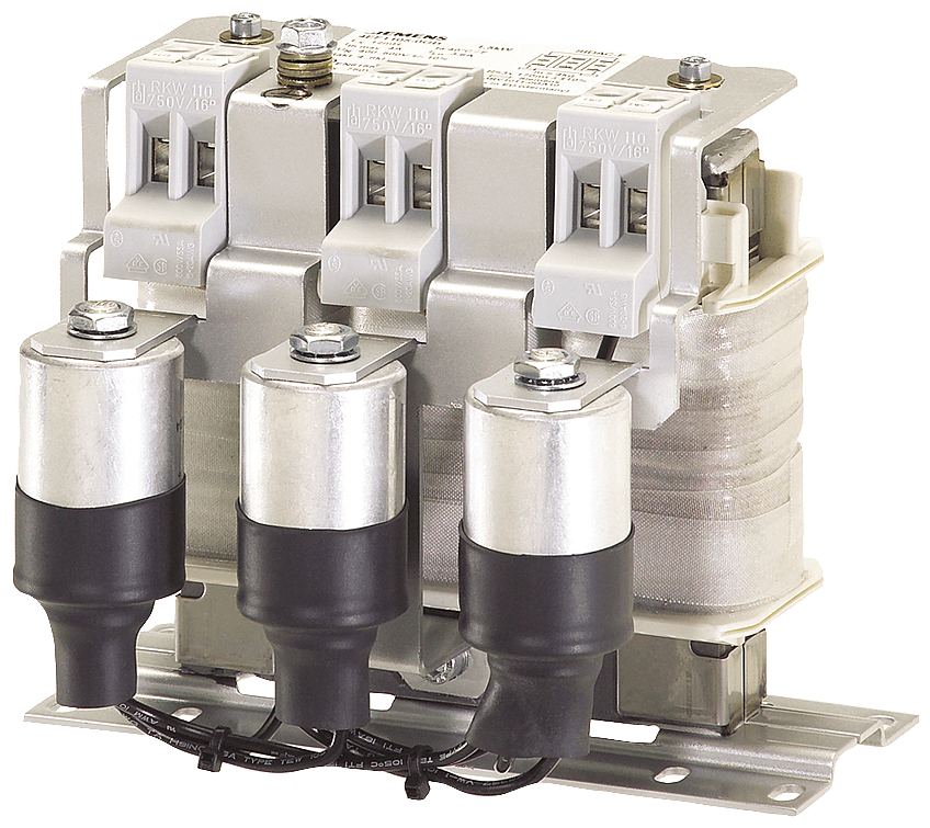 sine-wave filter; Pn(kW): 7.5; Un(V): 500; F(Hz): 100; Irms(A): 17.5; LN(MH): 3.2; F cycle(kHz): 8; EN 61558-2-20; temperature rise/insulation class: 40 /F >UL/CSA-recognized< >reactor< by Siemens