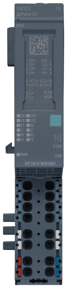 SIPLUS ET 200SP TM ECC 2xPWM ST based on 6FE1242-6TM10-0BB1 with conformal coating by Siemens