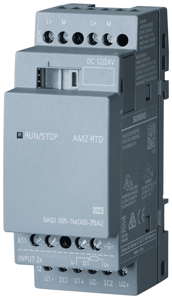 SIPLUS LOGO! AM2 RTD based on 6ED1055-1MD00-0BA2 with conformal coating by Siemens