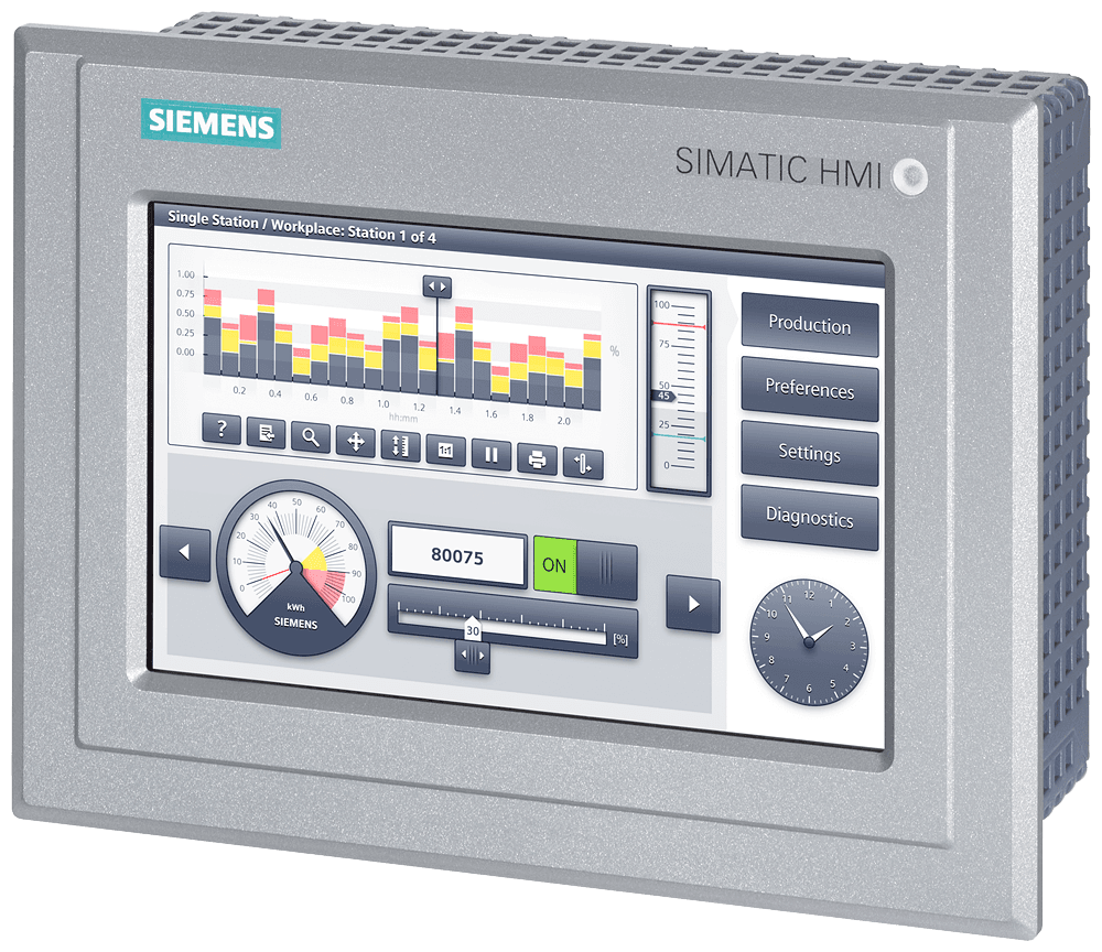 SIPLUS HMI TP700 Comfort Outdoor M based on 6AV2124-0GC13-0AX0 with conformal coating by Siemens