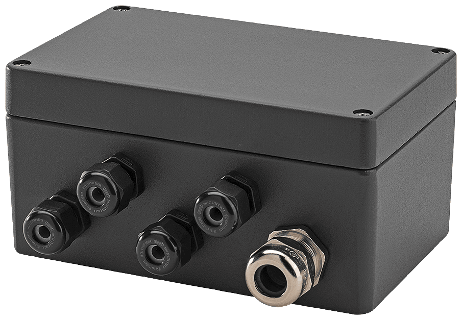 Junction box SIWAREX JB; die-cast aluminum quality to connect in parallel up to 4 load cells in 4-wire or 6-wire system; degree of protection: IP66; dimensions: 100 x 160 x 81 mm by Siemens