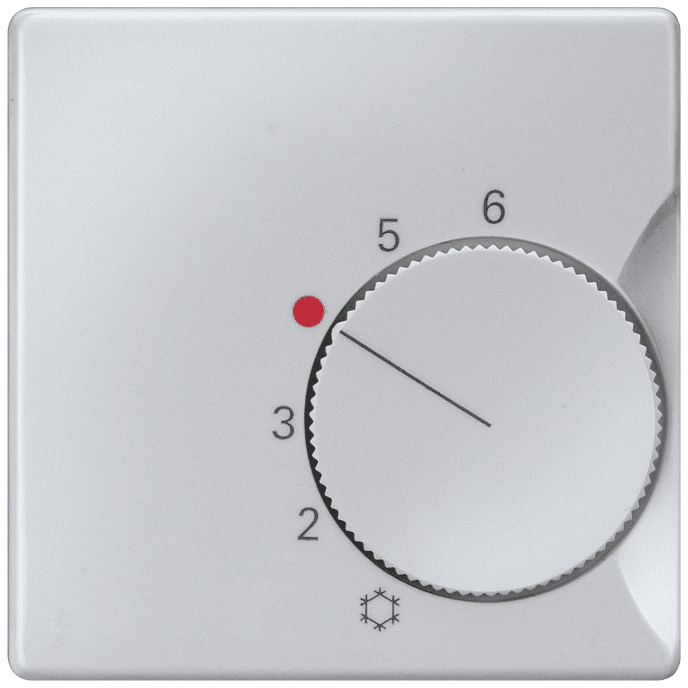 DELTA i-system aluminum-metallic Room temperature controller cover Normally-closed contact/change-over contact by Siemens